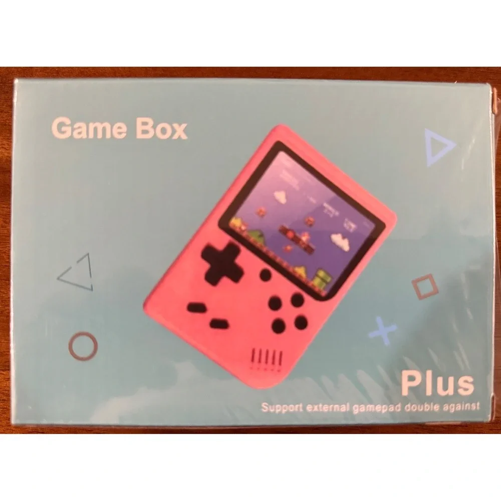 GAME BOX PLUS HANDHELD GAME SYSTEM - RETRO VIDEO GAMING CONSOLE W/ 500 GAMES.